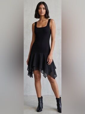 ZARA Elegant Black Sleeveless Dress S